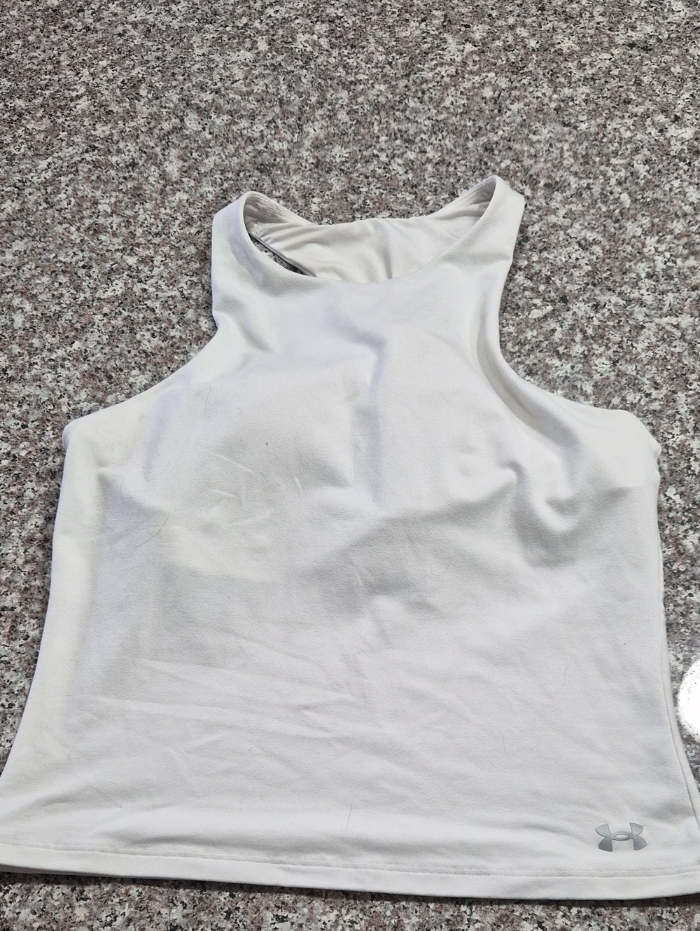 Under Armour White High-Neck Performance Tank